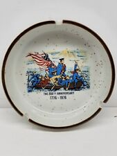 Vintage Made in Japan Stoneware Ashtray Patriotic USA Bicentennial 1776 1976 picture