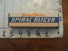 Vintage POPEIL item: GADGET-MASTER SPIRAL SLICER in box, very early popeil item picture