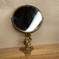 Vintage Matson Gold Ormolu Bird & Tree Dogwood Magnifying Tilt Vanity Mirror picture