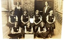 RPPC Quarry Bank Girls School Ball Team 1924 Postcard Liverpool Post Card Sepia picture