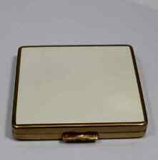 Vintage Small Square Gold & Cream Tone Compact - Made in West Germany picture