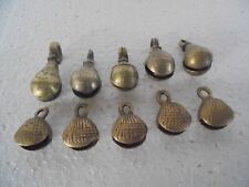 10 Pc Vintage Brass Handcrafted Engraved Round Shape Cow Bells picture