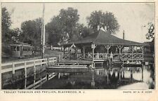 Postcard Trolley Terminus And Pavilion Blackwood NJ Gloucester Township Camden picture