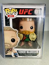 Funko Pop Conor McGregor #01 With Double Belt Flag Rare w/ Protector *CUSTOM* picture