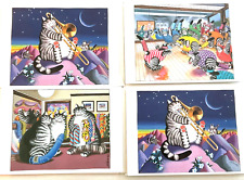 4 Vintage Kliban Cat Pomegranate Greeting Cards LOT NEW Unused picture