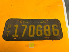 1945 California PT License Plate  170686 picture