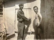 1970s Shirtless Handsome Guy Military Man Gay int Vintage B&W Photo picture