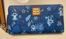 2024 Disney Parks Dooney & Bourke Stitch Blue Hawaiian Wristlet Wallet Exact NEW picture