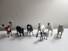 Collectible Schleich Horses, Cows, Red Deer Lot Of 7 Toy Germany picture