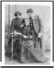 HOUDINI WITH WIFE BEATRICE AND MOTHER / Archival Magician Photo Reprint picture