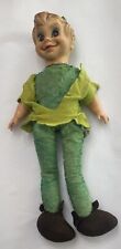 Disney Peter Pan Vintage 1950s Ideal Plush Doll Rubber Face 18