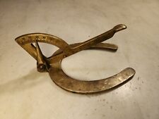 Antique Farrier Blacksmith Horseshoe Angle Gauge Cast Brass Adjustable Tool picture