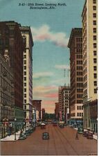 VINTAGE POSTCARD VERY EARLY STREET SCENE OF 20TH STREET BIRMINGHAM ALABAMA MAILE picture