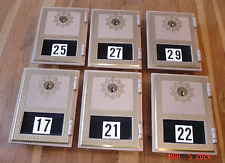 6 VINTAGE USPS POST OFFICE BOX DOORS BRASS DONINGER NO KEYS COIN BANK MAIL picture