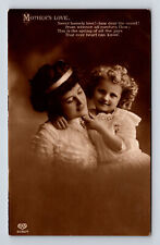 c1913 RPPC EAS Portrait of Mother's Love Mother Daughter Real Photo Postcard picture