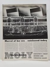 1935 Climax Molybdenum Fortune Magazine Print Advertising Ship Cruise Sea Ocean picture
