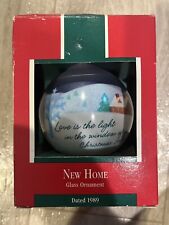 HALLMARK Keepsake 1989 NEW HOME Glass Ball CHRISTMAS ORNAMENT - RARE picture