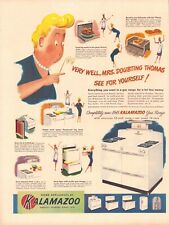 1948 Kalamazoo Home Appliances Gas Range Print Ad Mrs Doubting Thomas Stove Oven picture