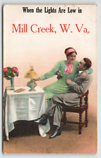 Postcard Vintage Romantic When The Lights are Low in Mill Creek, W VA. picture