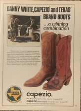 1981 Capezio & Texas Brand Boots VTG 1980s PRINT AD Danny White Dallas Cowboys picture