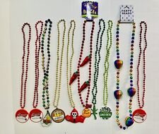 Lot Of Ten Miscellaneous Mardi Gras Beads;  Party Bar Ware New Orleans picture