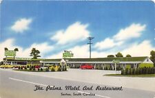 Santee South Carolina 1959 Postcard The Palms Motel & Restaurant picture