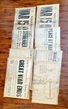Lot of 8 Great War Ends 1918 Original Newspapers Chicago Daily Tribune VG  picture