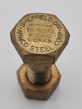 Vintage Kansas City ARMCO Steel Award Large Nut & Bolt 75 Years 1888-1963 Comm picture