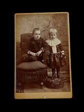 Manchester NH Brothers Backmark Antique Cabinet Card Photograph picture
