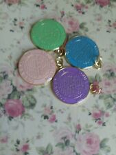 Lot of4 LV ZIPPER PULL Gold  tone Enamel Double Sided Large 35mm picture