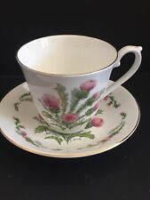 Vintage Royal Kendal Staffordshire China Cup and Saucer Thistle picture