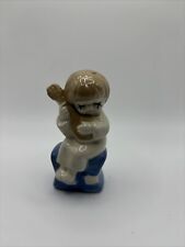 Vintage Porcelain Figurine Little Boy Playing Guitar On A Star ~1.5”x3.5” picture