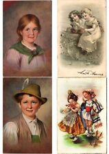 CHILDREN INFANTS Mostly ARTIST SIGNED 100 Vintage Postcards (PART 9.) (L5460) picture