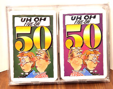 UH OH Five-OH 50 ~ Double Deck Playing Cards in Plastic Case Complete picture