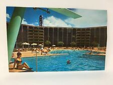 1967 The Frontier Las Vegas Postcard Pool Sun Bathers Bikini Nevada Casino Hotel picture