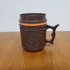 Vintage Whataburger Nickel Coffee Mug Brown & Orange Plastic Travel Cup  USA picture