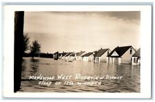 1950 Maplewood West Riverview District Flood Winnipeg Canada RPPC Photo Postcard picture