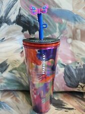 Starbucks 2024 Summer Silicone Butterfly Straw Topper Iridescent Cold Cup Venti picture
