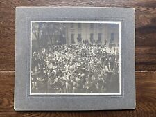 School Yard Big Group Couple Hundred Well Dressed Kids Early 1900s Vintage Photo picture