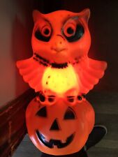Vintage RARE Halloween Owl Jack-o-Lantern Blowmold 1960s/70s Rare picture