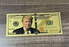 10PCS NEW President Donald Trump Colorized $100 Dollar Bill Gold Foil Banknote picture