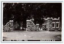 1945 Entrance Firemans Park Building Waterloo Wisconsin WI RPPC Photo Postcard picture