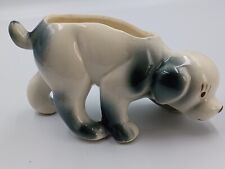 vintage sweet puppy planter cottage core whimsical unmarked gray and cream picture