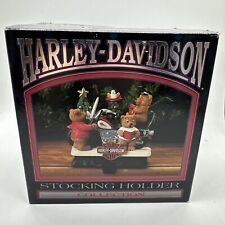 Vtg 1997 Harley Davidson North Pole Motorcycle Club Christmas Stocking Holder. picture