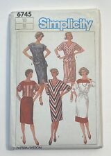 Simplicity Pattern #6745 Misses’ Easy To Sew Dress Size 10 Uncut FF picture