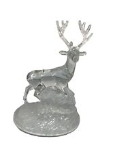 Cristal D'Arques 24% Lead Crystal Rock Glass Deer Stag Figurine Made in France picture