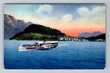 Lago di Como, Bellagio Vista dal lago, Italy Vintage Souvenir Postcard picture