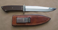 Vintage/Early Pat Crawford Fighter Knife USA Made 1976 Mirror Polish with Sheath picture