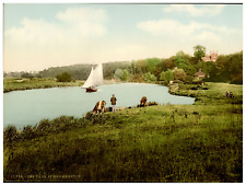 England. Norfolk. The Yare at Brammerton.  Vintage Photochrome by P.Z, Photoch picture