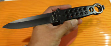 Huge Unique Design Unbranded Spearpoint Tri Fold Solid Locking Knife-NOS picture